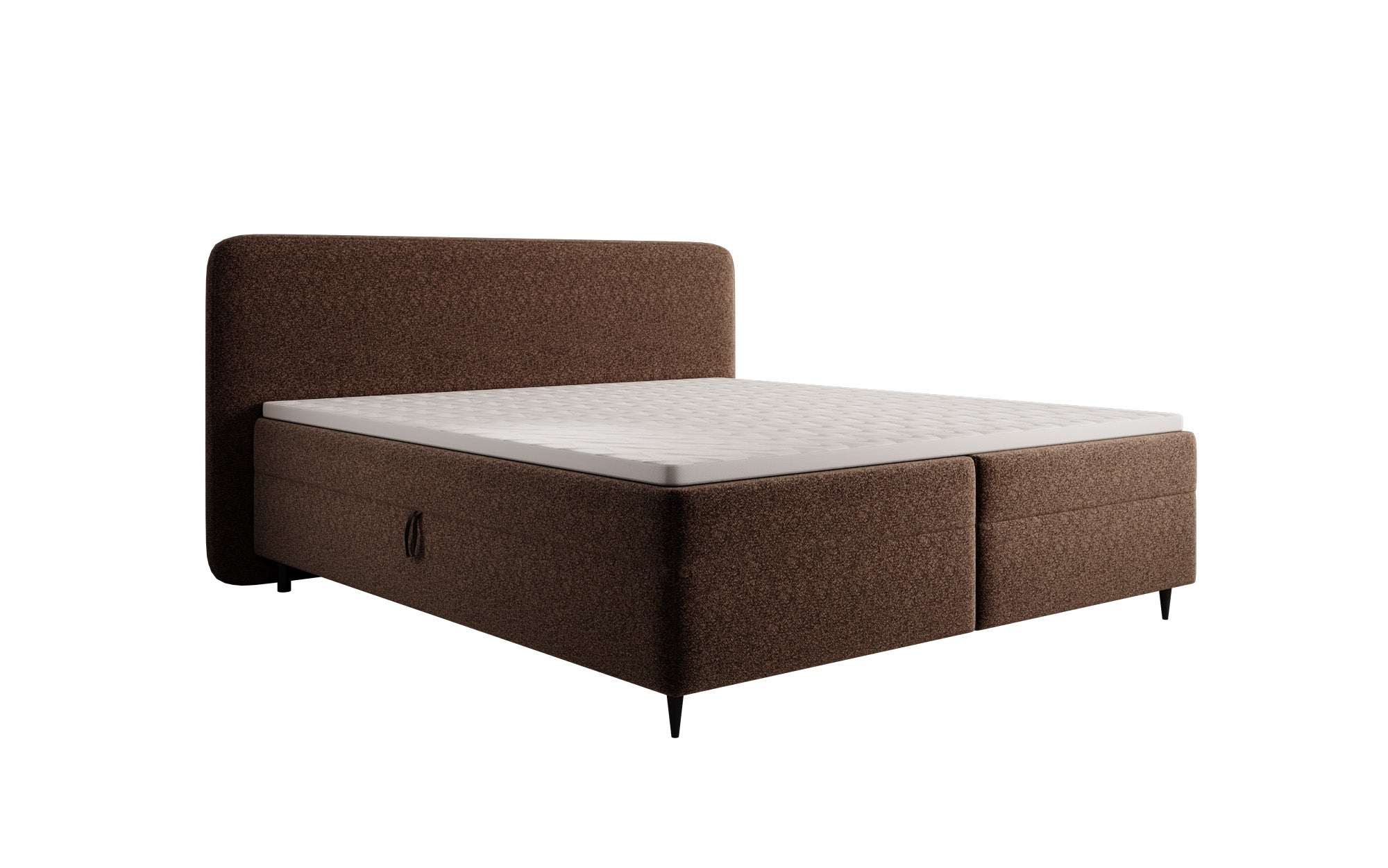 Boxspringbett Nea in Strukturstoff mit Stauraum