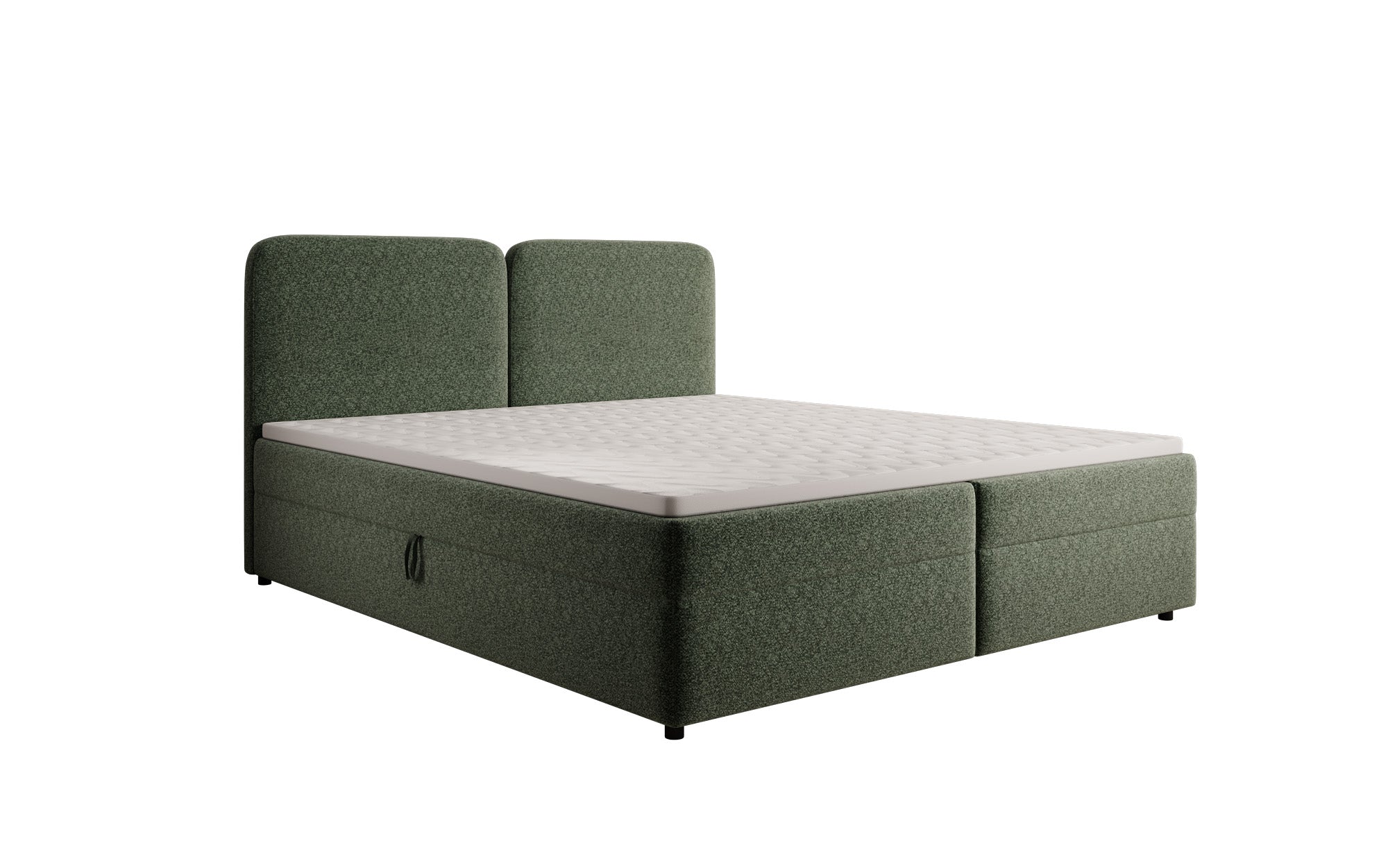 Boxspringbett Mira in Strukturstoff mit Stauraum