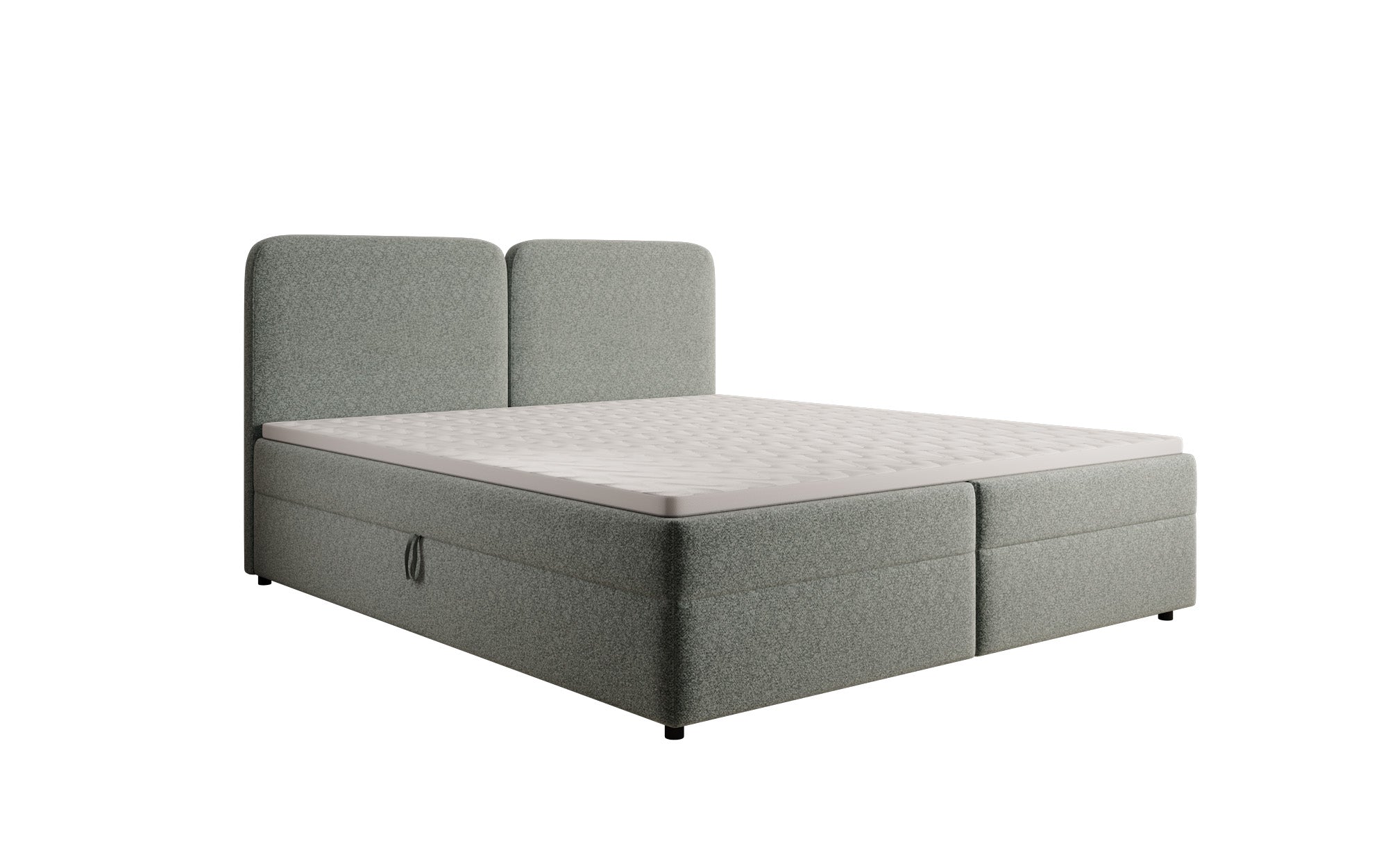 Boxspringbett Mira in Strukturstoff mit Stauraum