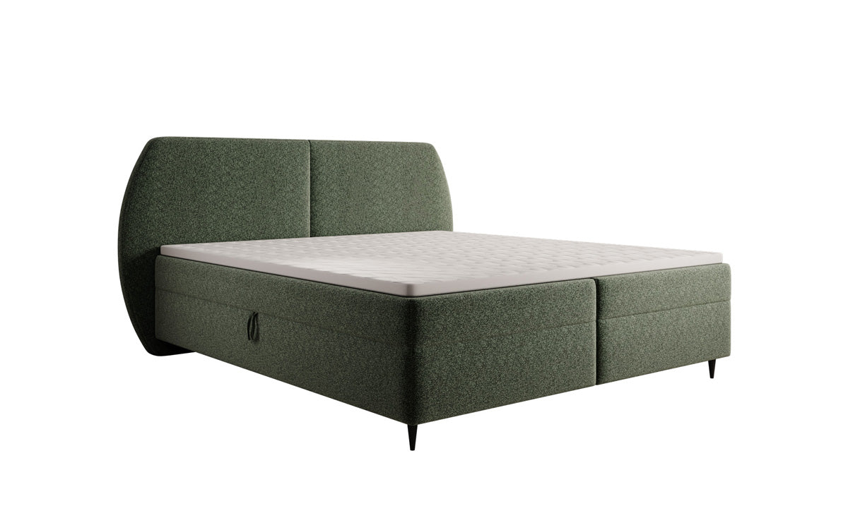 Boxspringbett Nara in Strukturstoff mit Stauraum