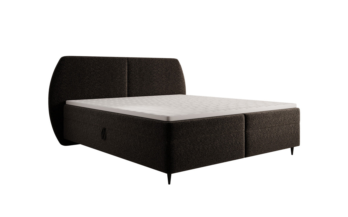 Boxspringbett Nara in Strukturstoff mit Stauraum