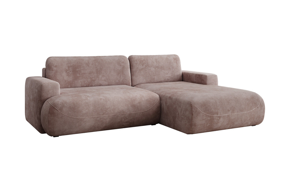 Designer Ecksofa Enzo mit Schlaf- und Klappfunktion in Cord