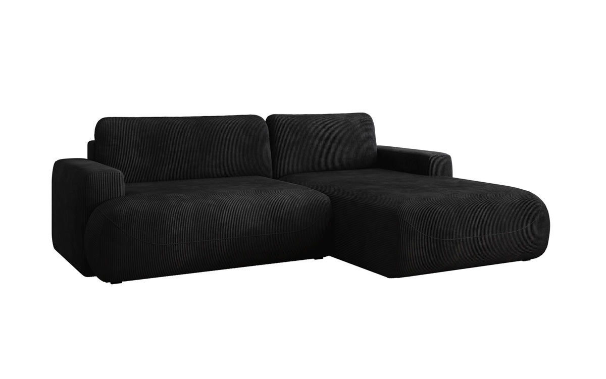 Designer Ecksofa Enzo mit Schlaf- und Klappfunktion in Cord