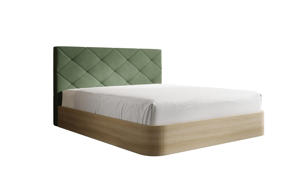 Designer Polsterbett Fiore Caro in Stoff mit Stauraum