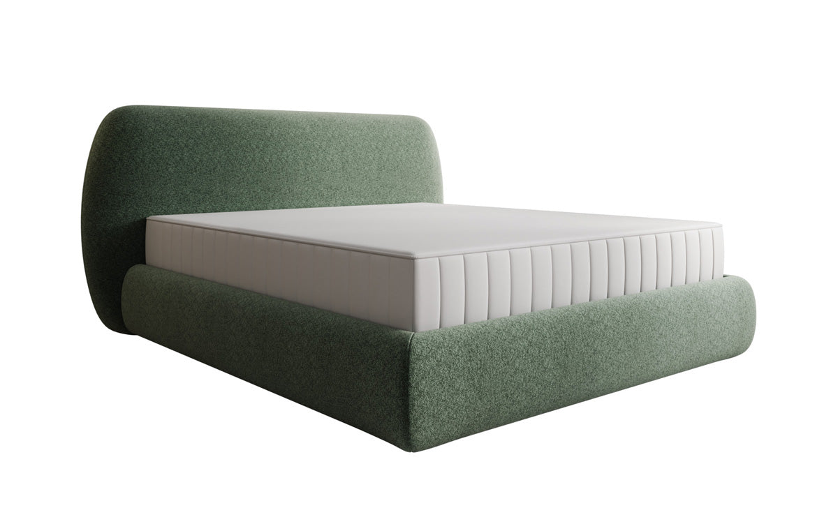 Designer Polsterbett Nella in Strukturstoff mit Stauraum