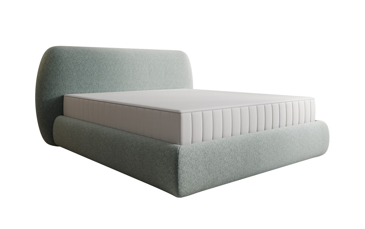 Designer Polsterbett Nella in Strukturstoff mit Stauraum