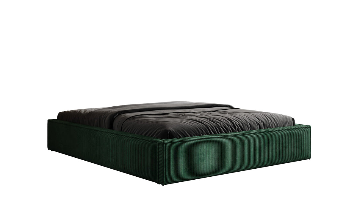 Designer Polsterbett Base mit Stauraum ohne Headboard in Cord