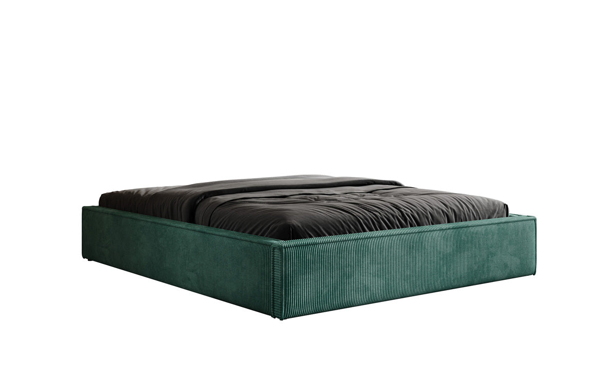 Designer Polsterbett Base mit Stauraum ohne Headboard in Cord