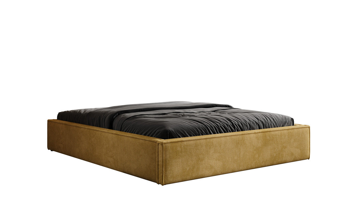 Designer Polsterbett Base mit Stauraum ohne Headboard in Cord