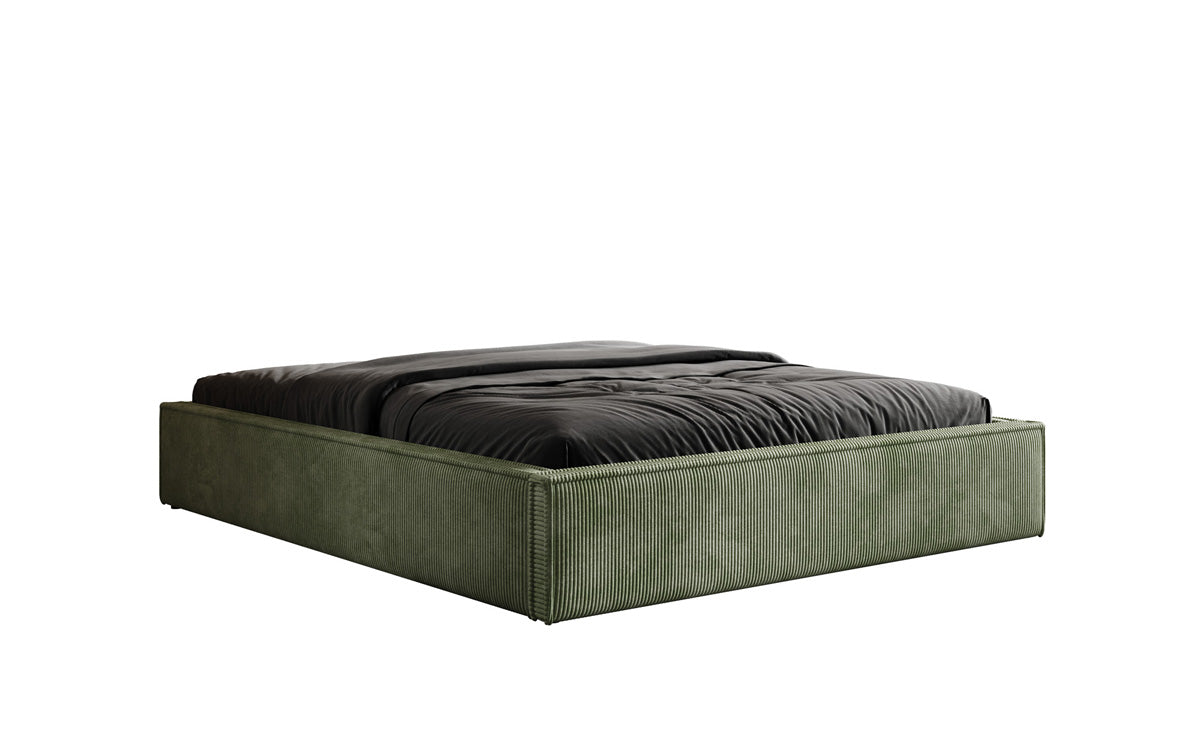 Designer Polsterbett Base mit Stauraum ohne Headboard in Cord