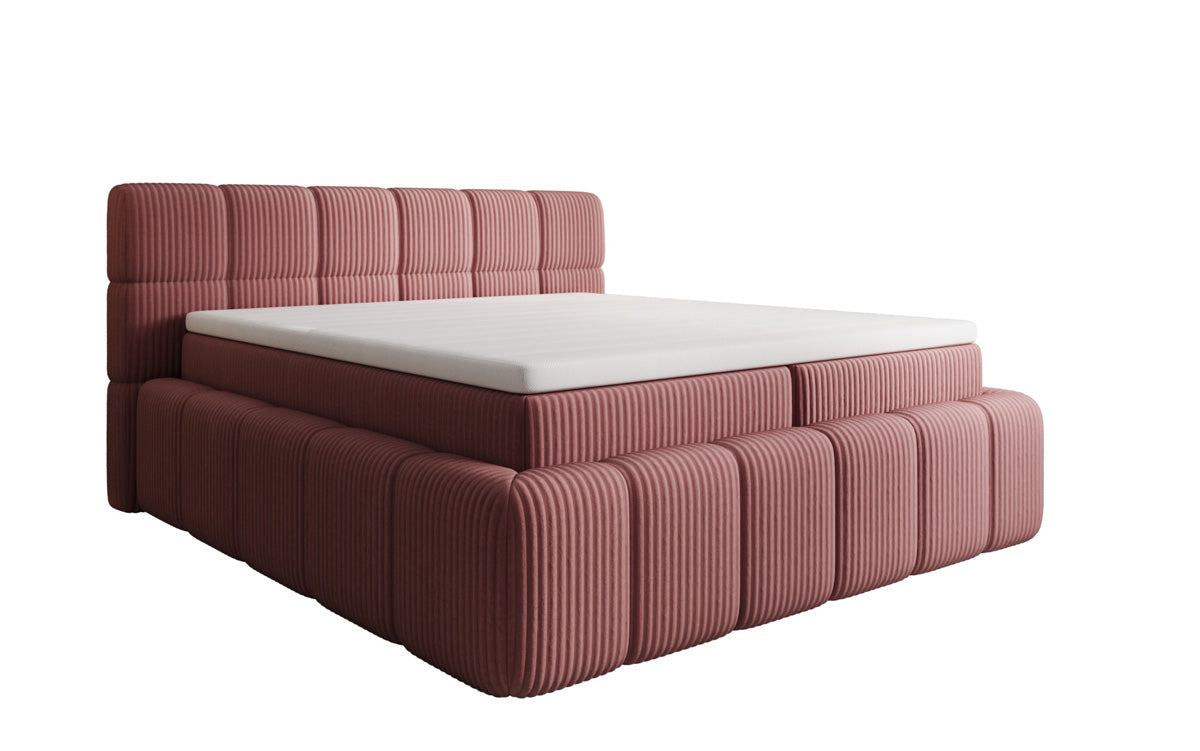 Boxspringbett Bombo in Cord mit Stauraum