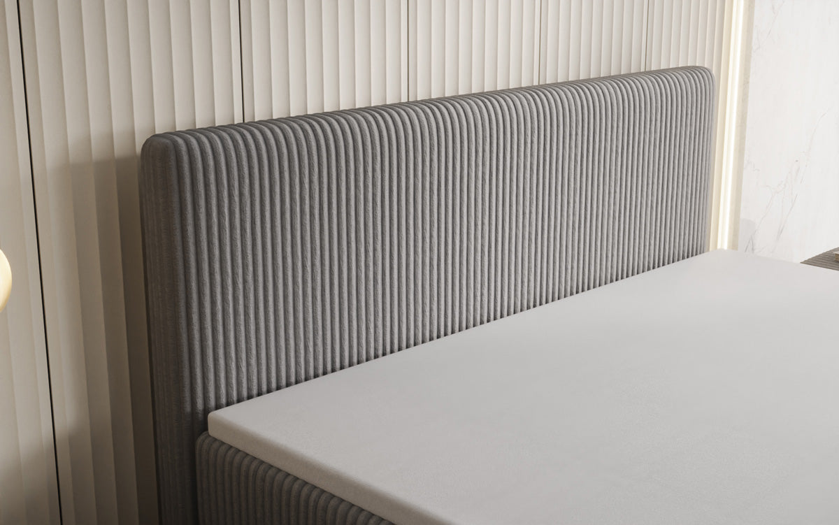 Boxspringbett Kubo King in Cord mit Stauraum