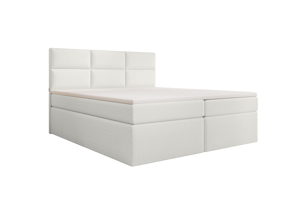 Boxspringbett Carito Bouclé mit USB und Stauraum