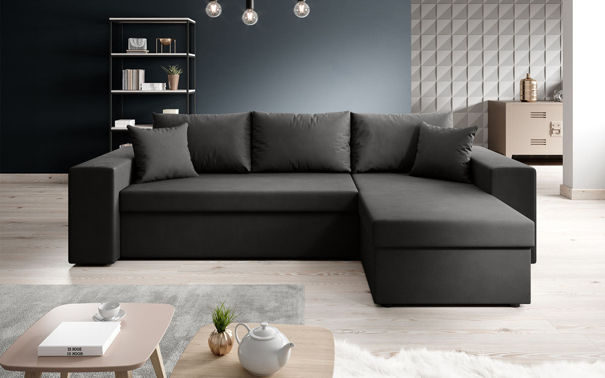 Designer Sofa Denver Stoff mit Schlaf- und Klappfunktion