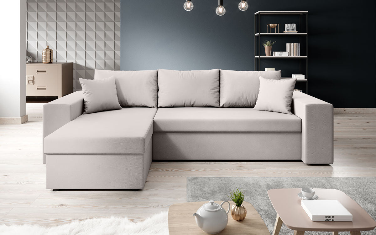 Designer Sofa Denver Stoff mit Schlaf- und Klappfunktion