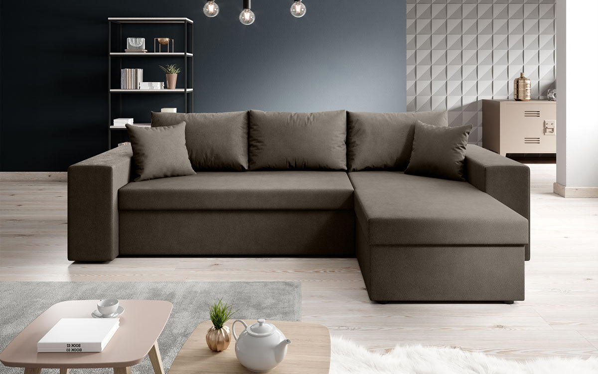 Designer Sofa Denver Stoff mit Schlaf- und Klappfunktion