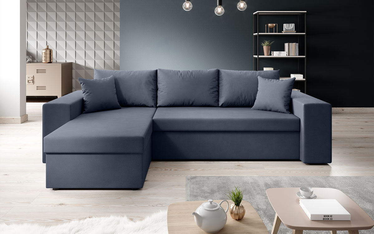 Designer Sofa Denver Stoff mit Schlaf- und Klappfunktion