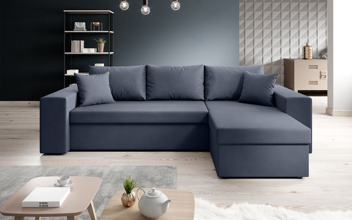 Designer Sofa Denver Stoff mit Schlaf- und Klappfunktion