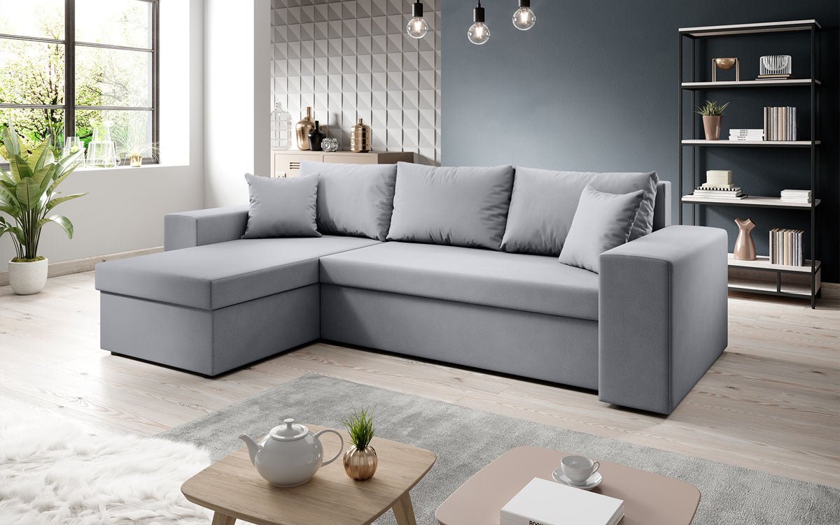 Designer Sofa Denver Stoff mit Schlaf- und Klappfunktion