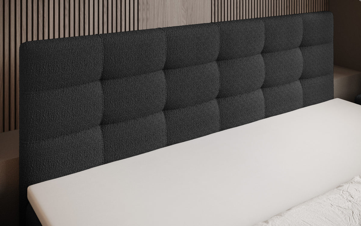 Boxspringbett Luxor Bouclé mit Stauraum