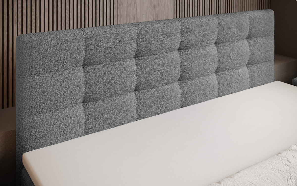 Boxspringbett Luxor Bouclé mit Stauraum