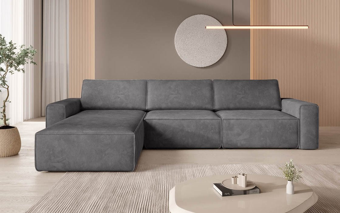 Modulares Ecksofa Yuma L aus Cord