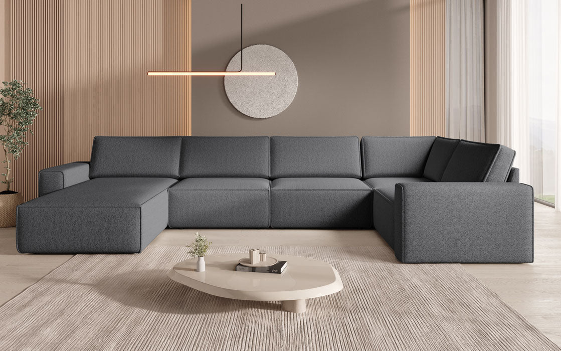 Modulare Sofalandschaft U Yuma aus Bouclé