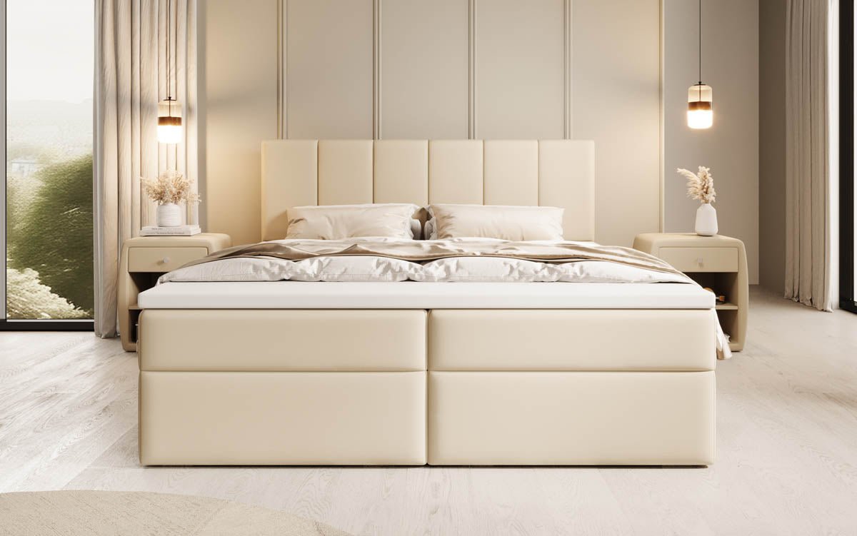Boxspringbett Aurelia Kunstleder mit Stauraum