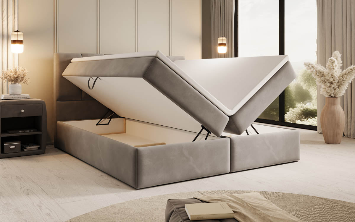 Boxspringbett Aurelia Samt mit Stauraum