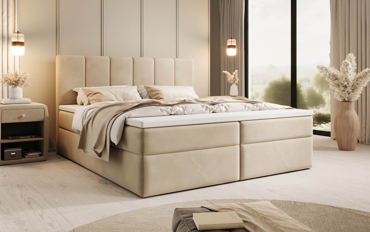 Boxspringbett Aurelia Samt mit Stauraum