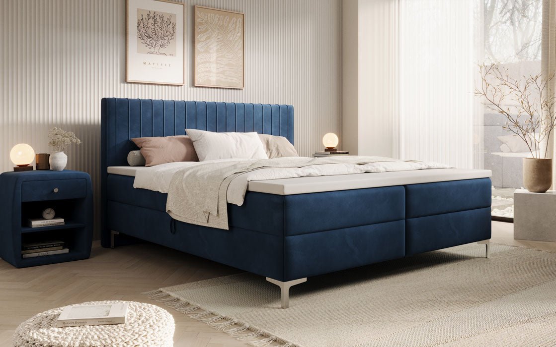 Boxspringbett Leona Samt mit Stauraum