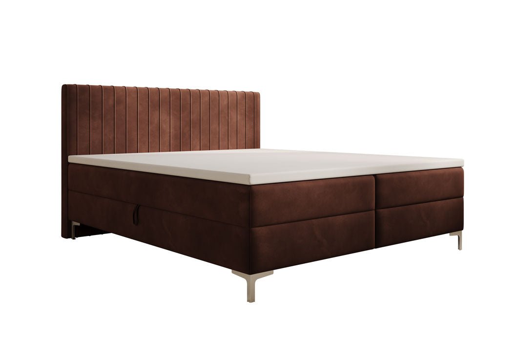Boxspringbett Leona Samt mit Stauraum