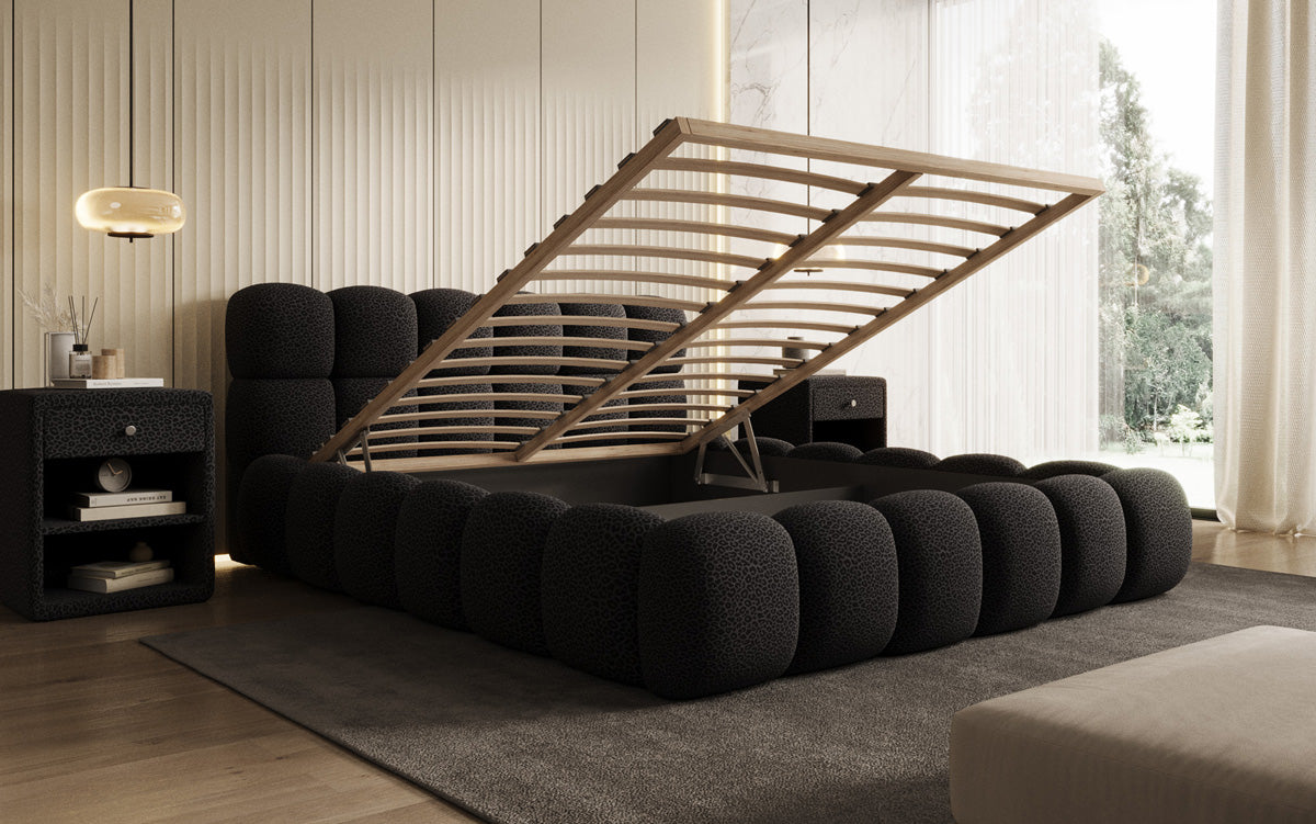 Designer Polsterbett Boston Wild Edition mit Stauraum