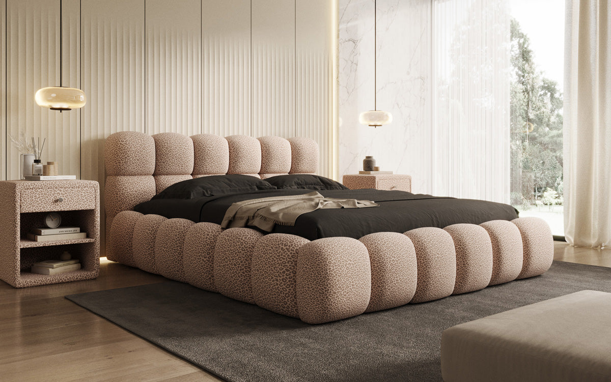 Designer Polsterbett Boston Wild Edition mit Stauraum