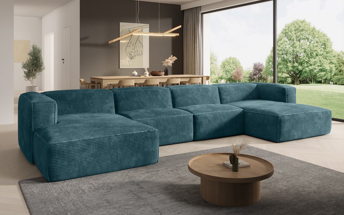 Designer Sofa Comfy U in Cord