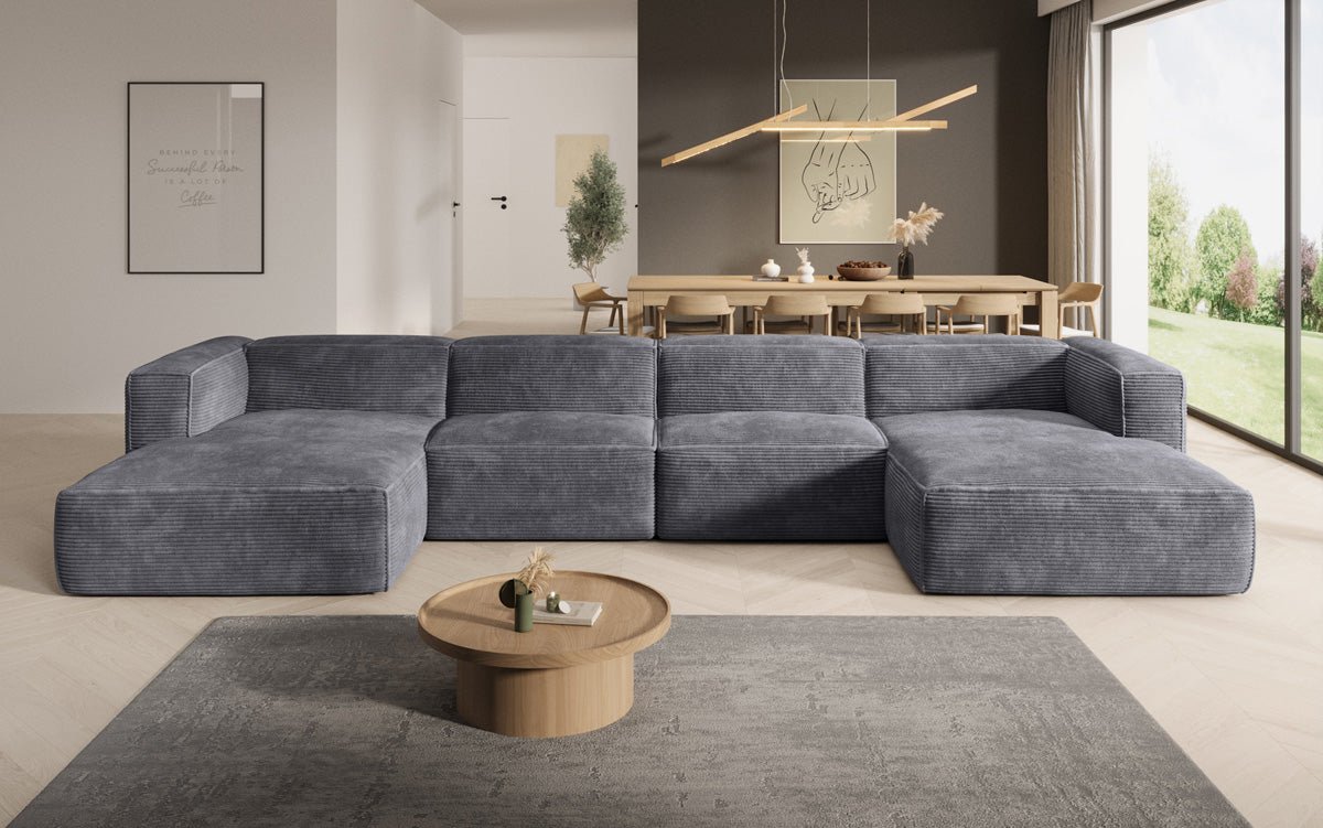 Designer Sofa Comfy U in Cord