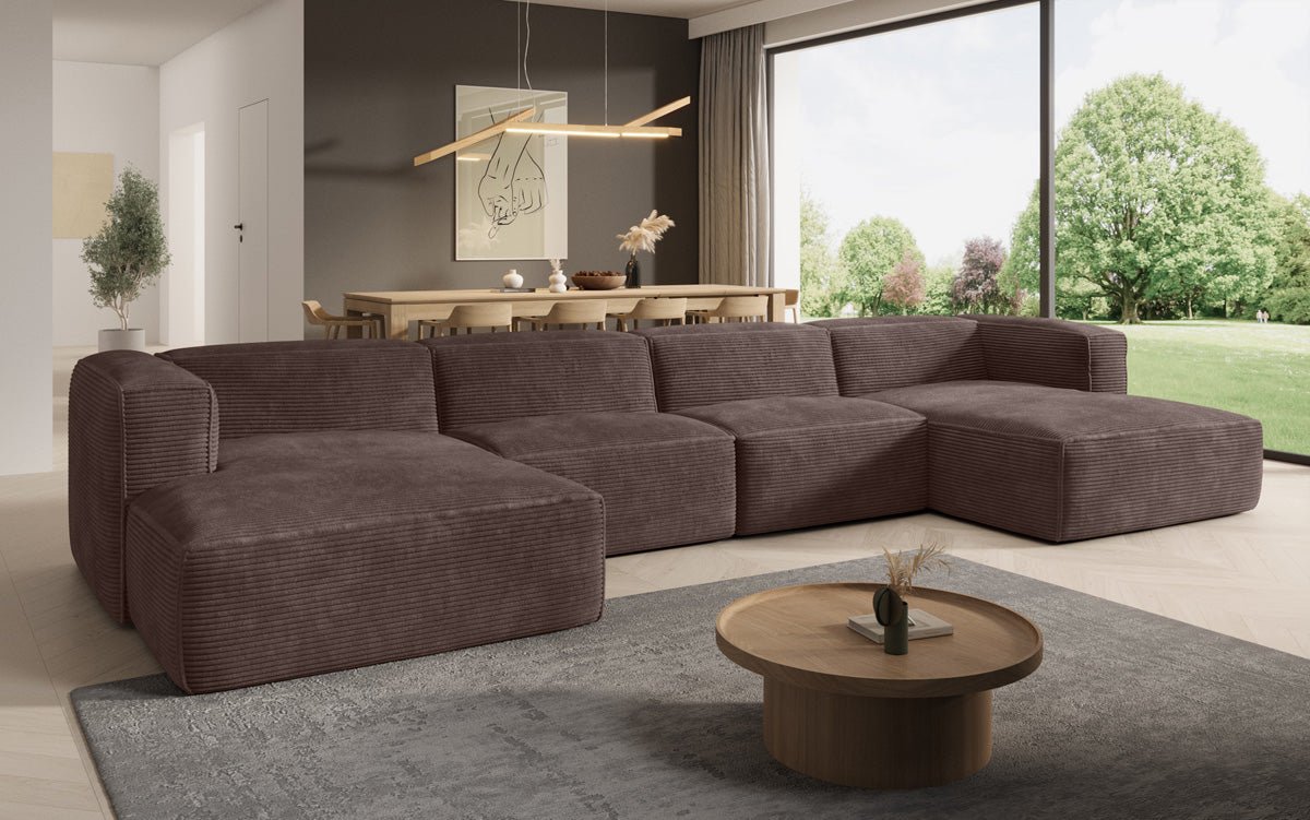 Designer Sofa Comfy U in Cord