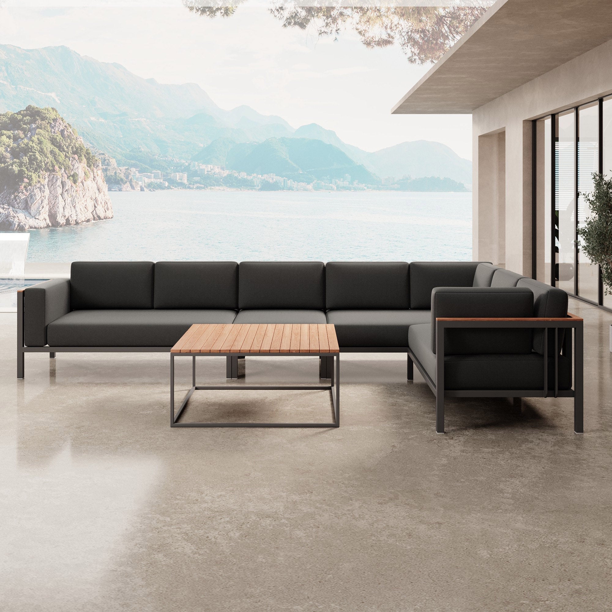 Euphoria – L-Maxilounge & Tisch aus Aluminium | Aevora™ Kollektion