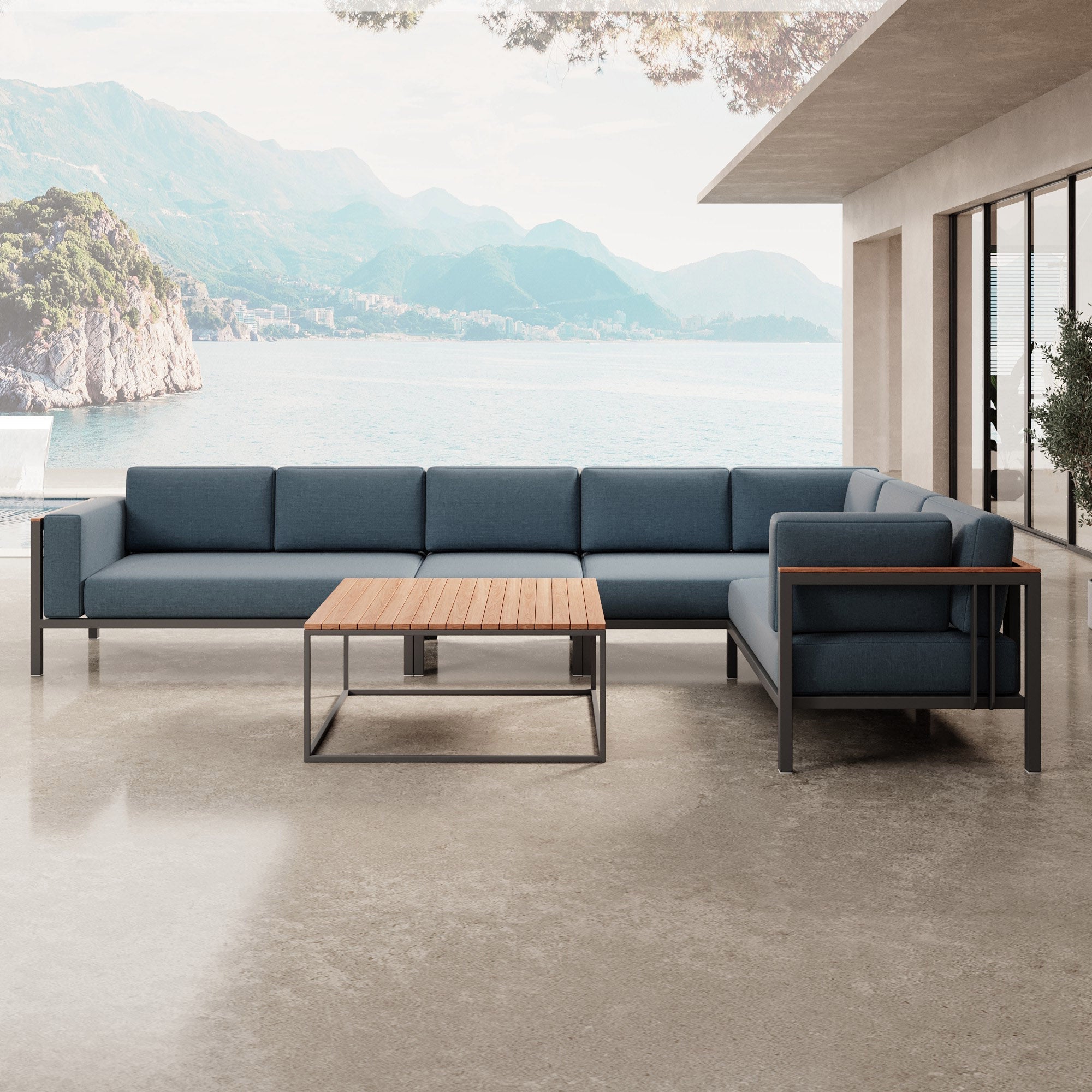 Euphoria – L-Maxilounge & Tisch aus Aluminium | Aevora™ Kollektion