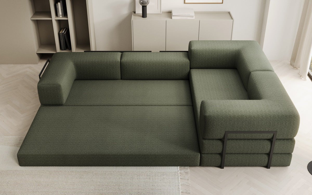 Designer Sofa Lazy L closed in Bouclé