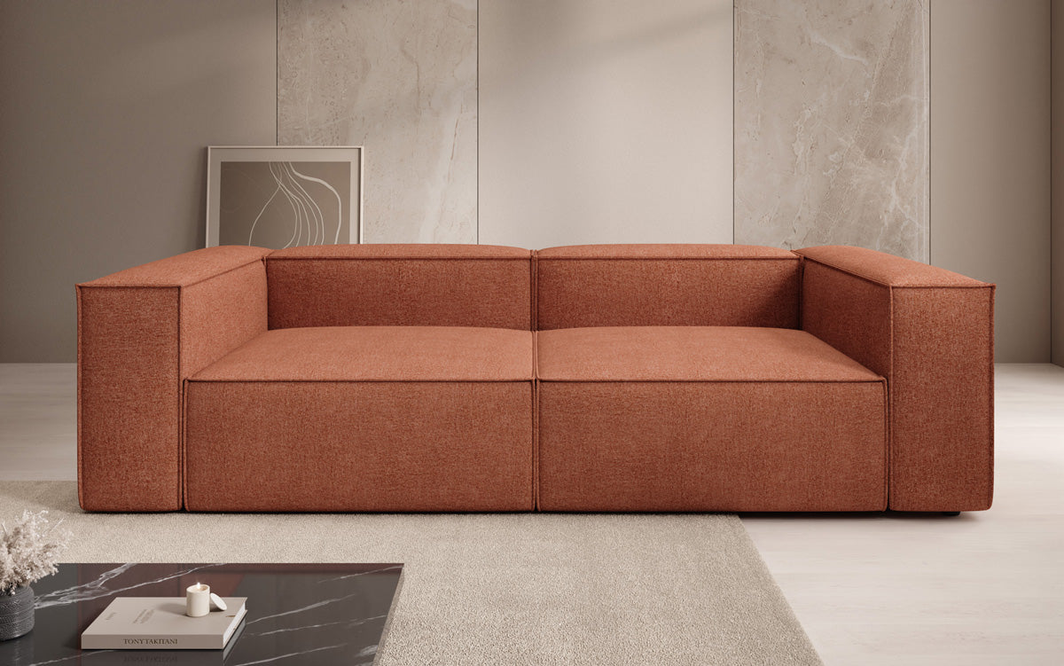 Designer Sofa Lesley 3 Sitzer in Strukturstoff