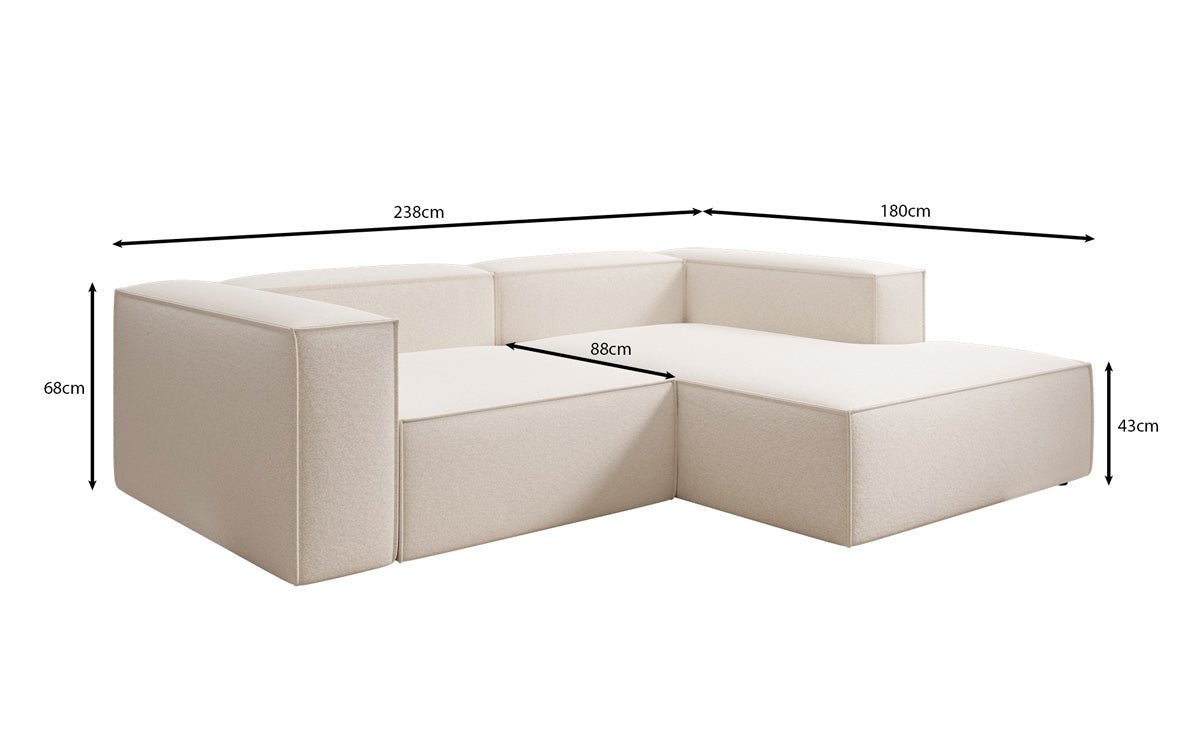 Designer Sofa Lesley L Mini in Strukturstoff