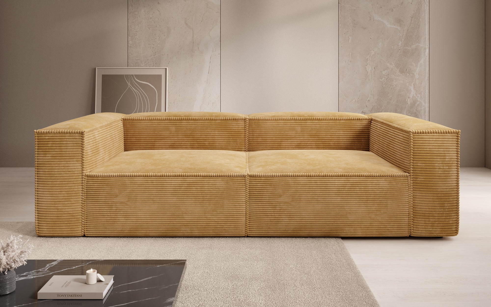 Designer Sofa Lesley 3 Sitzer in Cord