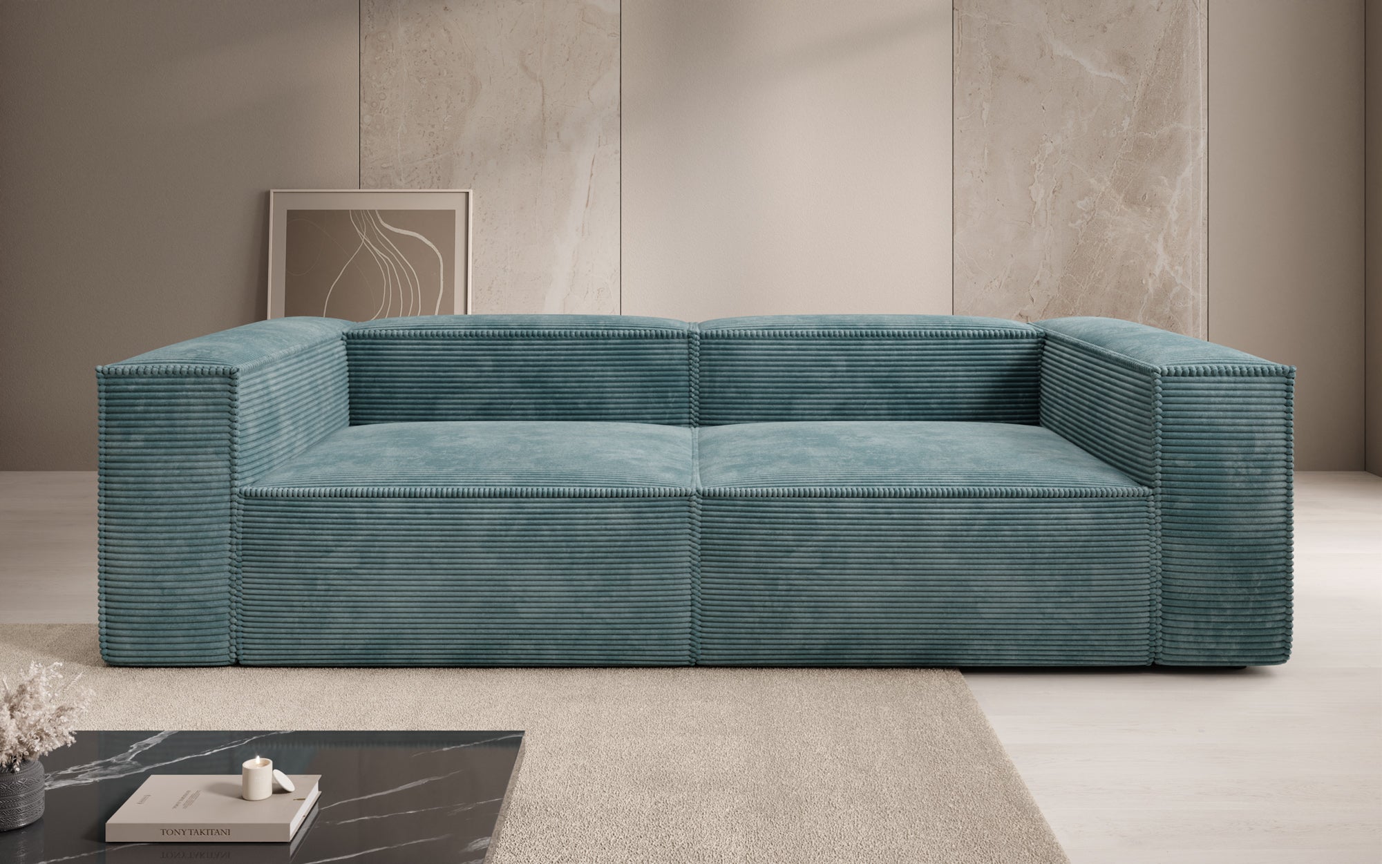 Designer Sofa Lesley 3 Sitzer in Cord
