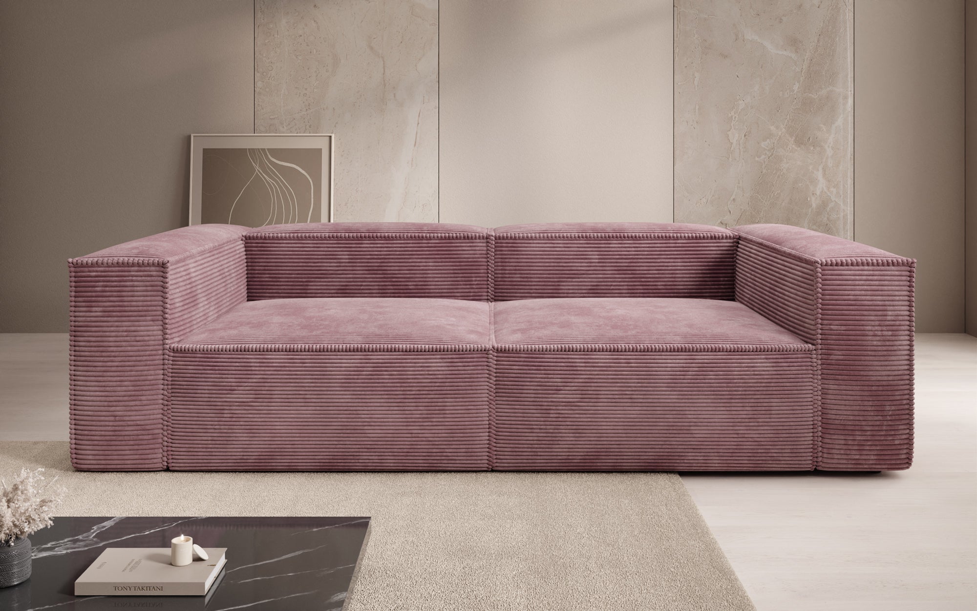 Designer Sofa Lesley 3 Sitzer in Cord