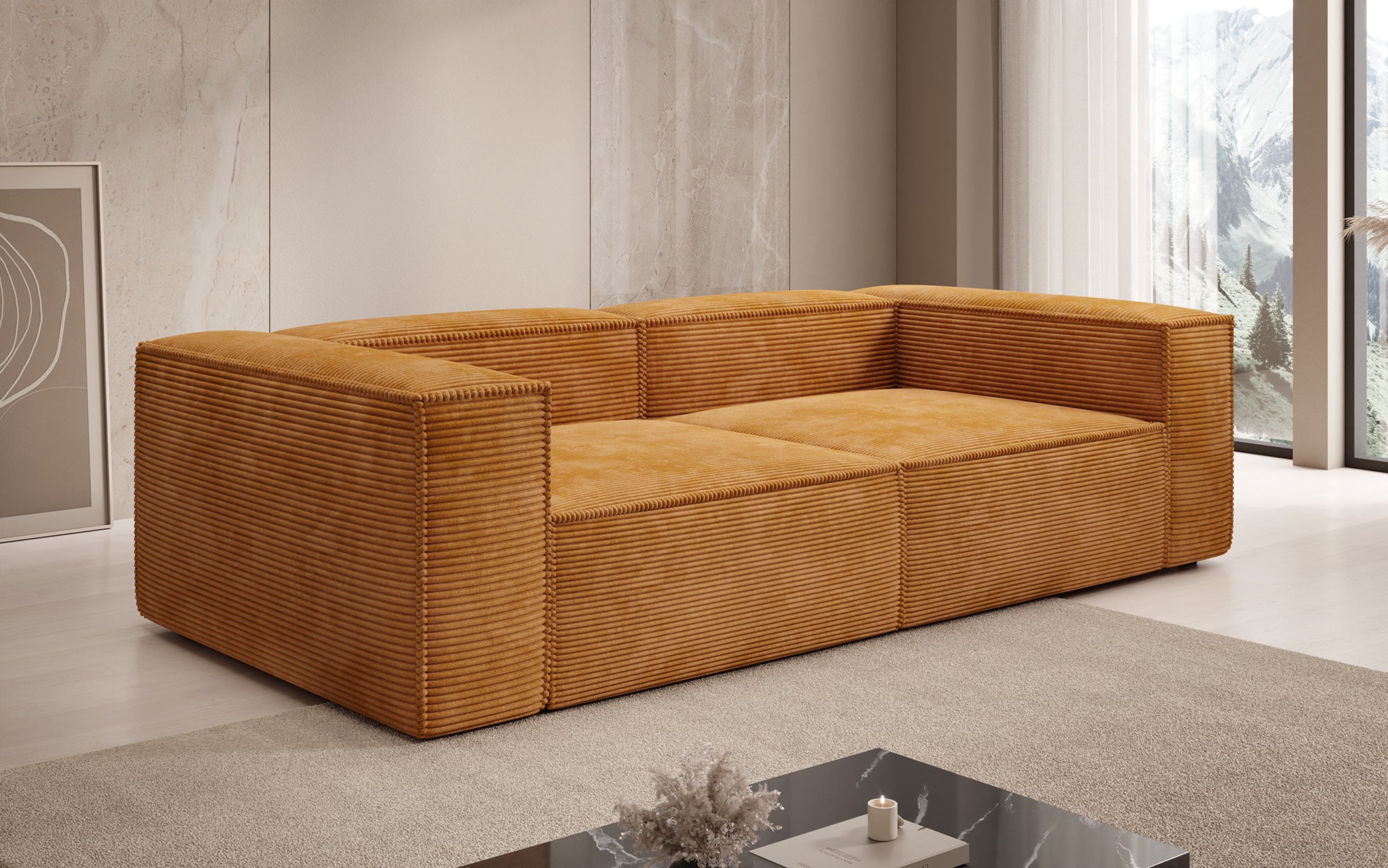 Designer Sofa Lesley 3 Sitzer in Cord