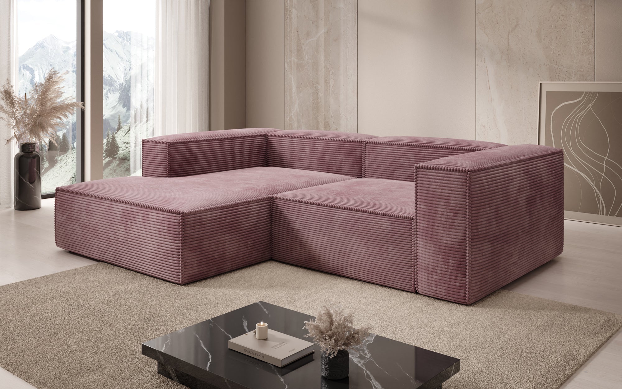 Designer Sofa Lesley L Mini in Cord