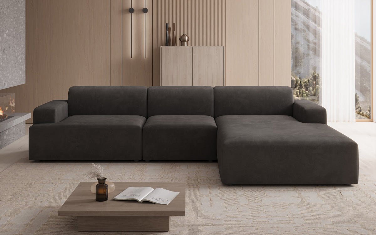 Designer Sofa Monza L Maxi in Samt