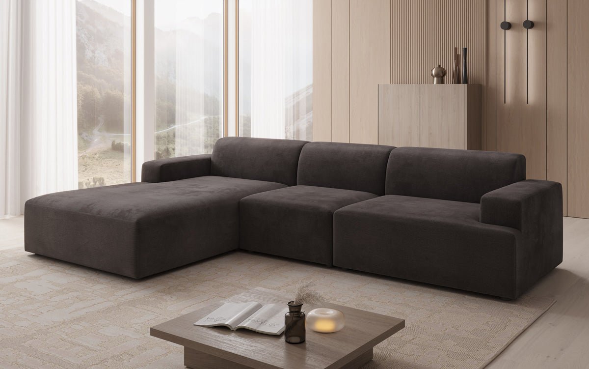 Designer Sofa Monza L Maxi in Samt