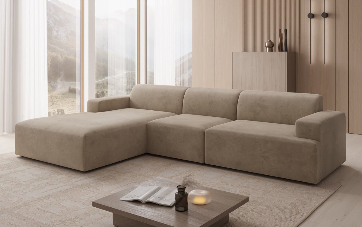 Designer Sofa Monza L Maxi in Samt